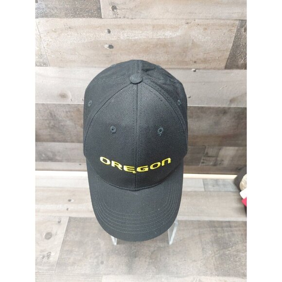 University Of Oregon Duck Black With Yellow Logo Hook N Loop Hat - Picture 5 of 7